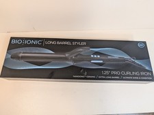 Bio Ionic Long Barrel Styler 1.25" Pro Curling Iron Black