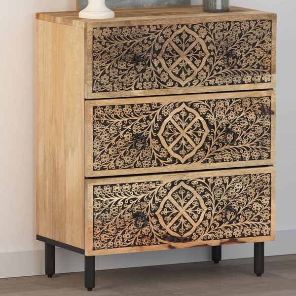 Beistellschrank Sideboard Schrank Kommode Anrichte Massivholz Mango vidaXL-image