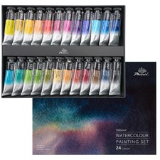 Professional Paint Set - 24 Colors x 14ml / 0.47 Fl oz. Tubes Set, Water Colo...