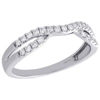 14K WeißGold Diamant Enhancer Ring Round 0.25 Ct Braut Ring Damen
