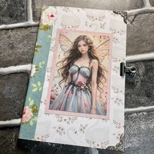 Fairy Journal - Altered Blank Lined Notebook - Diary - A5