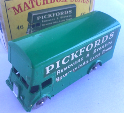 NRMT Lesney Matchbox #46B Pickfords Removal Van GPW 1960 Vtg w
