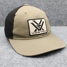 Vortex Optics Hat Cap Snapback Trucker Tan Black Tactical Patch Hunting Mesh Men