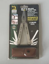 Ohio Forge 15-In-1 Deluxe Pocket Multi-Tool w/ Belt Pouch — New Factory Sealed