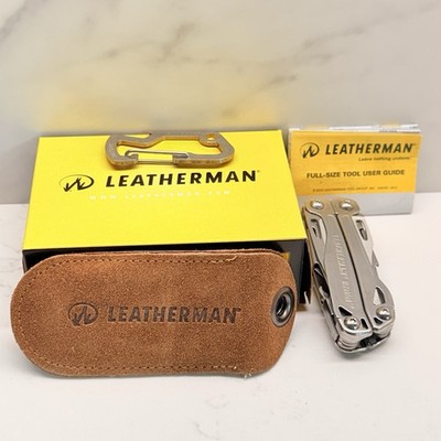 Leatherman Sidekick w/Leather Sleeve, Carabiner. Discontinued Brand New Set