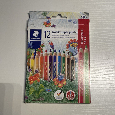 Staedtler Noris Buntstifte Jumbo Holzstifte 12er Set gemischte Farben