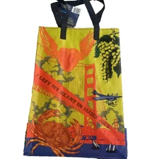 TRADER JOE'S  CALIFORNIA STATE SAN FRANCISCO HEART REUSABLE GROCERY BAG 6GAL
