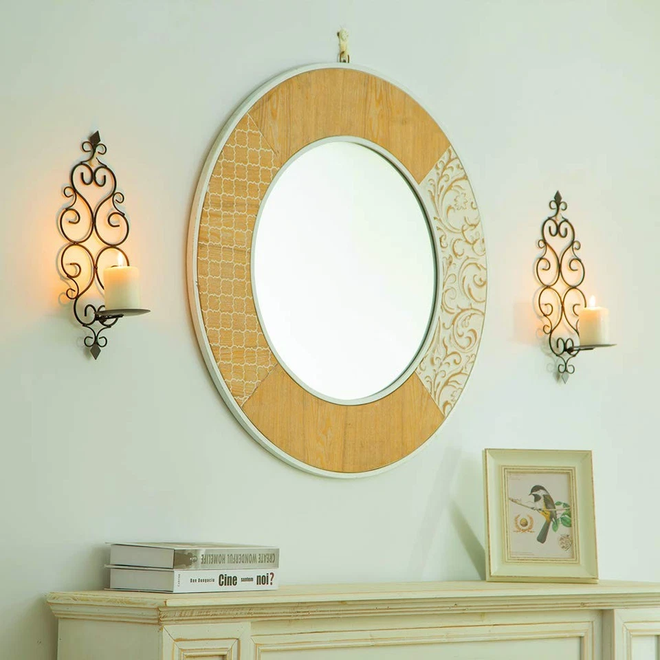 Iron Wall Candle Sconce Holder Set of 2 Hanging Wall Mounted Pillar Candle Sc... - Image 3 of 4