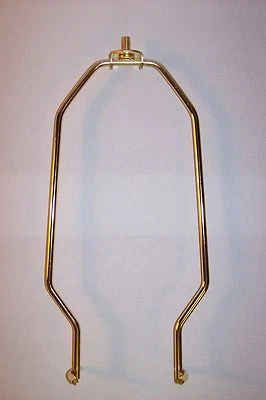 9" TALL BRASS PLATED CUP HARP FOR HARP CUP LAMP PART NEW 54092J