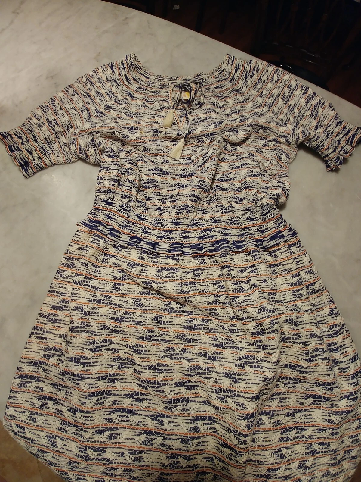 Abito donna Tory Burch manica corta elasticizzato vita 8 multicolore estivo