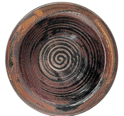 Bruning Studio Art Pottery 6'' Clay Bowl Mahogany Brown Handmade Glazed Stoneware