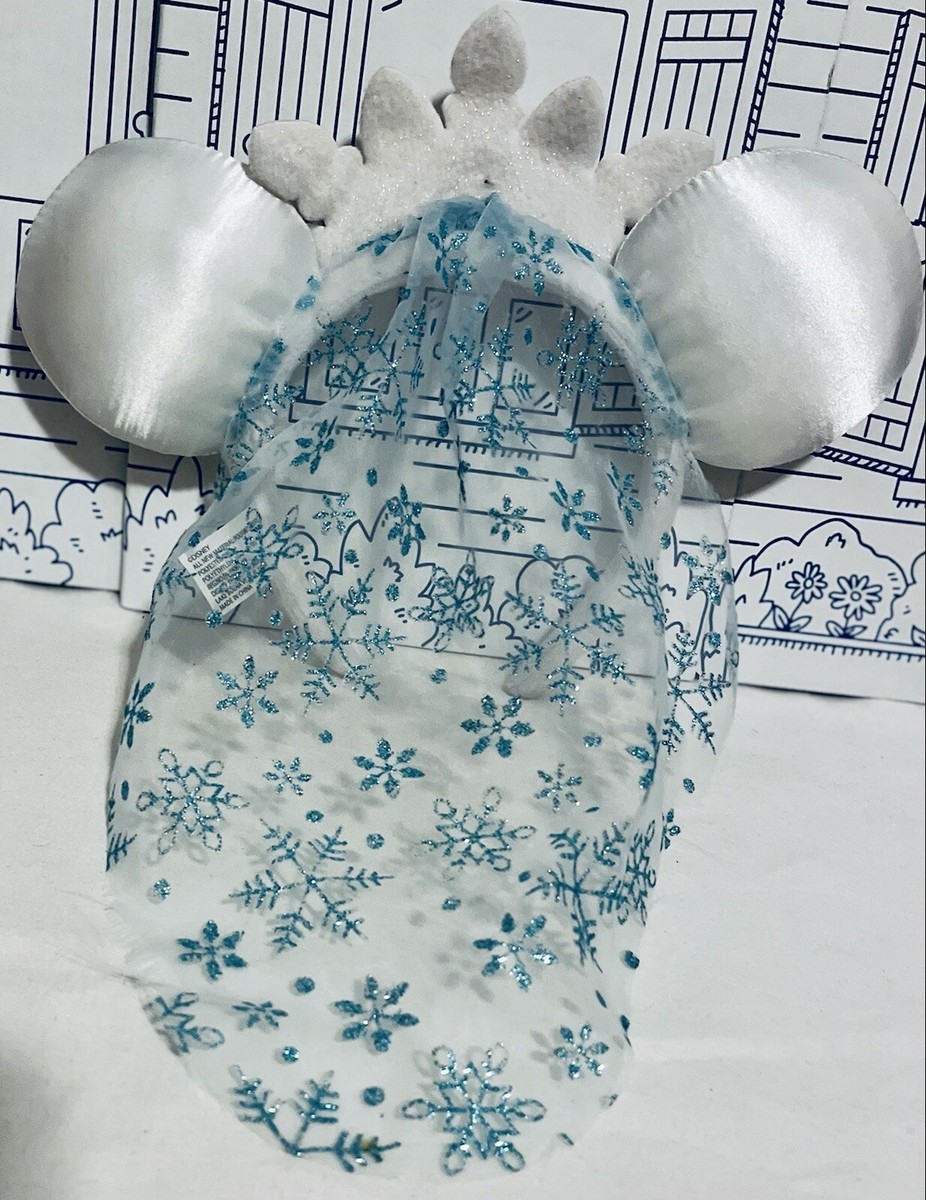 Disney Parks Mickey Minnie Ears Elsa Frozen Embellished Headband Veil NWT Disney Frozen Elsa Minnie Ears Headband with Veil | eBay main image 4