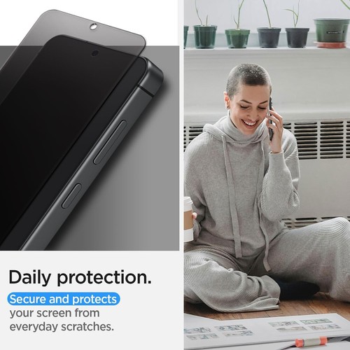 Privacy Screen Protector Anti-Spy Tempered Glass For Samsung Galaxy S24 FE 5G - Picture 7 of 16