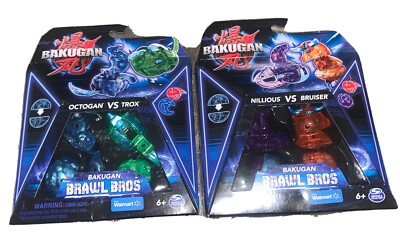 Bakugan Brawl Bros Generation 3 Nillious Vs Bruiser & Octogan Vs Trox Lot New