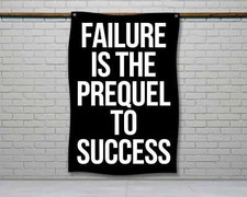 Motivational Gym Flag - Failure Is The Prequel To Success Banner