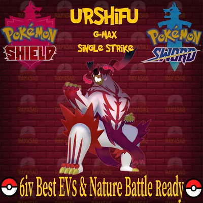NINTENDO Pokemon Sword&Shield Urshifu Singe Strike Gmax 6IV Best EVs,Nature Battle Ready✨