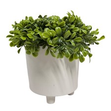 Artificial Green Potted Plant Faux Boxwood To...