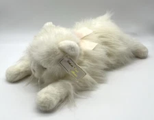 Jerry Elsner “Sasha” the White Persian Cat w/ Pink Bow 14” Floppy Plush Toy