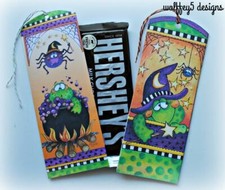 HALLOWEEN CANDY WRAPPERS Premade paper piecing scrapbook diecut piece page 3D