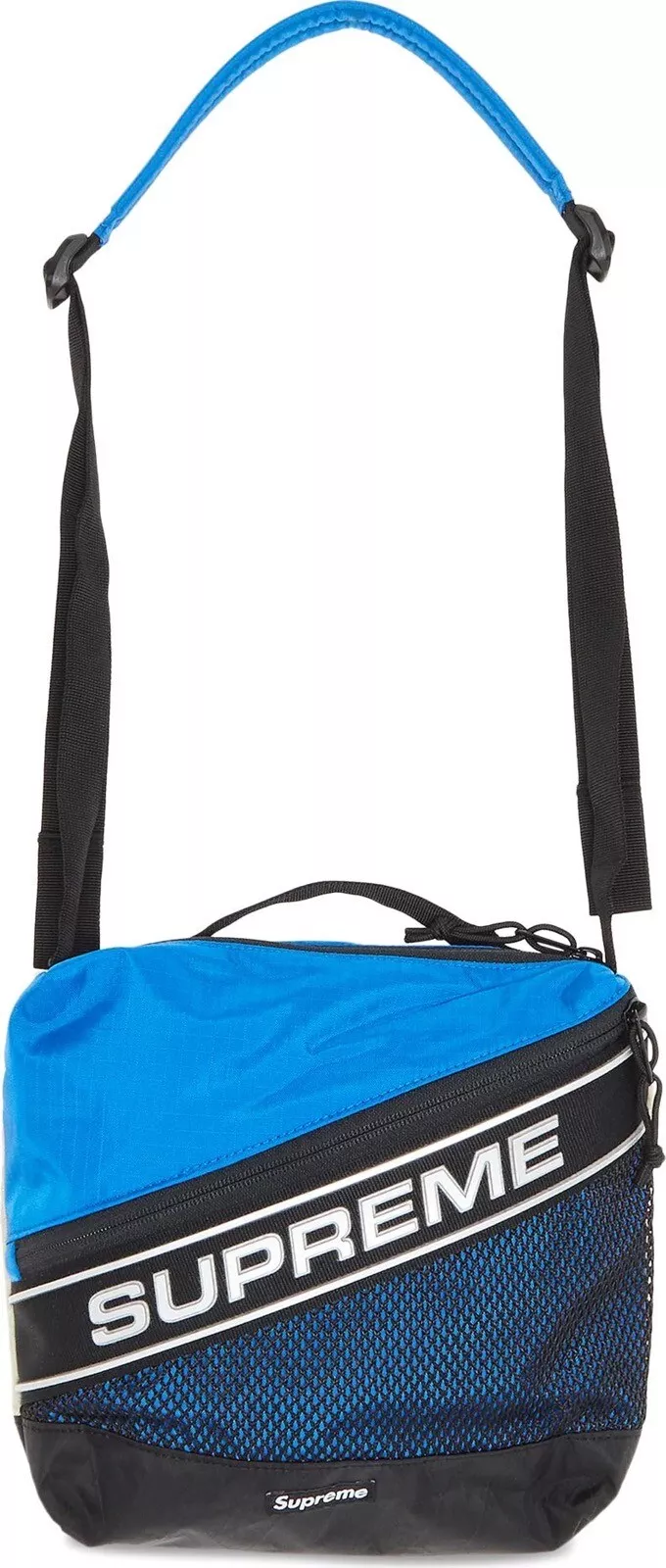 SAC messager épaule logo Supreme® 3D résistant à l'eau bleu flambant neuf FW23