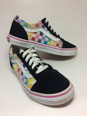 vans old skool checkerboard rainbow