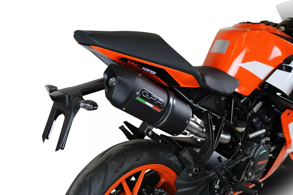 For KTM RC 390 2017 2019 High Mount GPR Exhaust Slip On Silencer Furore Nero
