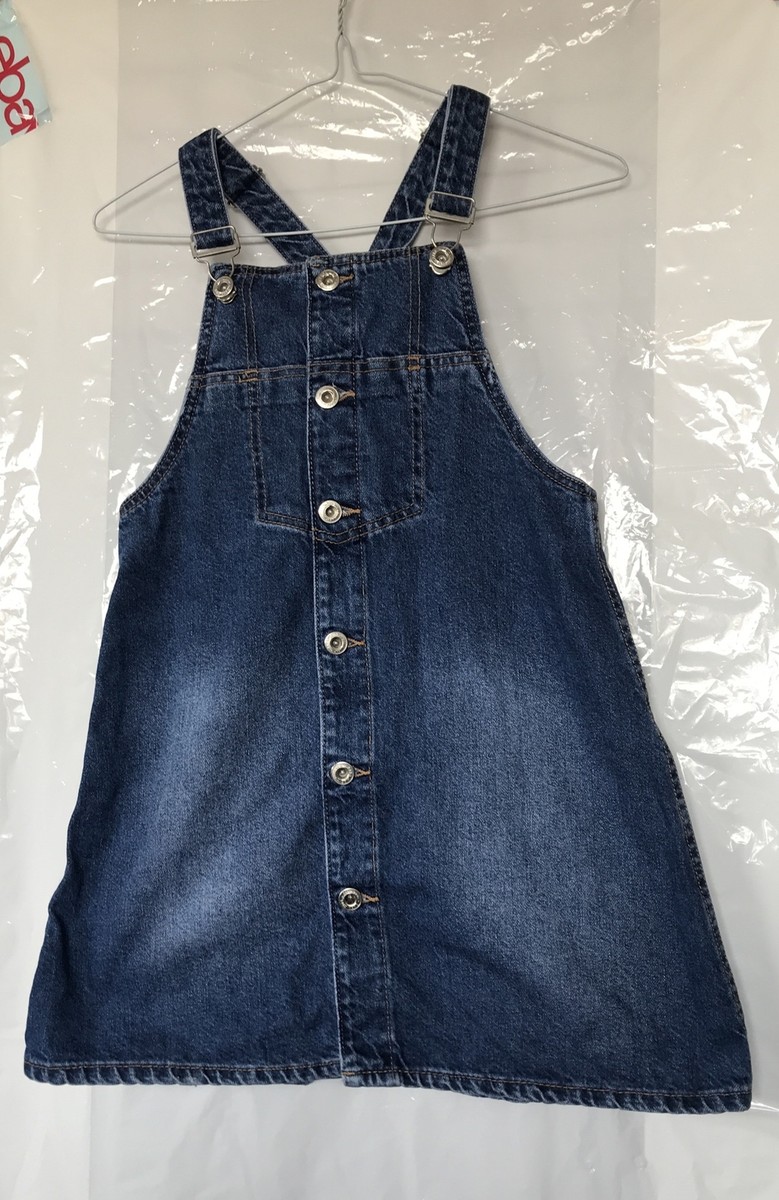 Zara Denim Blue Dungaree dress Age 11 UK