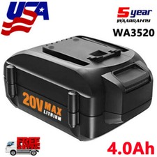 WA3525 WA3578 For WORX 20V Max Lithium Power Tool 4.0AH Battery WA3520 WA3575 US