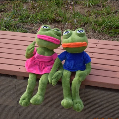 18'' Pepe The Frog Sad Frog Plush Pillow 4chan Meme Doll Animal Stuffed Toy GIft - Picture 1 of 10