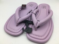 No Boundaries Womens Size 8 Lavendar Purple Puffy Thong Flip Flop Sandals