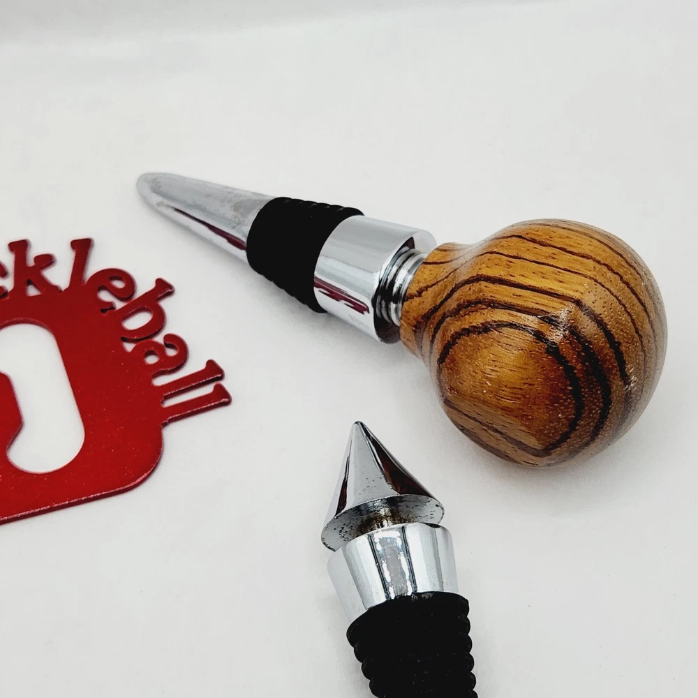 Red Pickleball Bottle Opener with 2 Wine Stoppers Set of 3