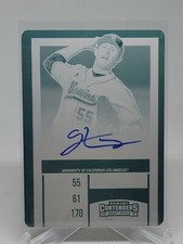 2017 Contenders Draft Picks Cyan Printing Plate Griffin Canning Auto 1/1 Angels