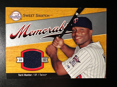 イチロー & プホルス Sweet Threads Patch 2007 Sweet Spot Sweet Swatch Memorabilia #SWHU Torii Hunter Twins