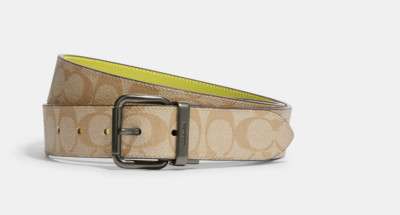 BN Coach Mens Belt Roller Buckle -Harness Buckle Cut-To-Size Reversible 38mm