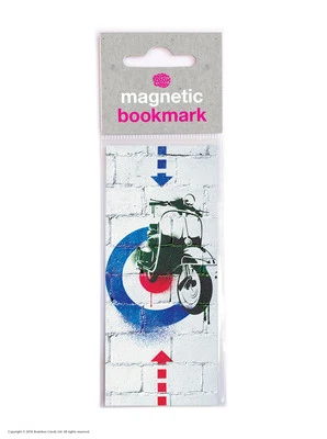 Brainbox Candy Mod Scooter Vespa retro magnetic bookmark cheap gift present