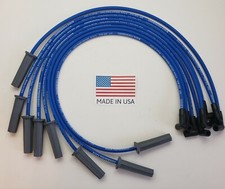 Ford 351c 351m 400 429 460 Usa Made Blue 8.5mm Hei Spark Plug Wires For Male Cap