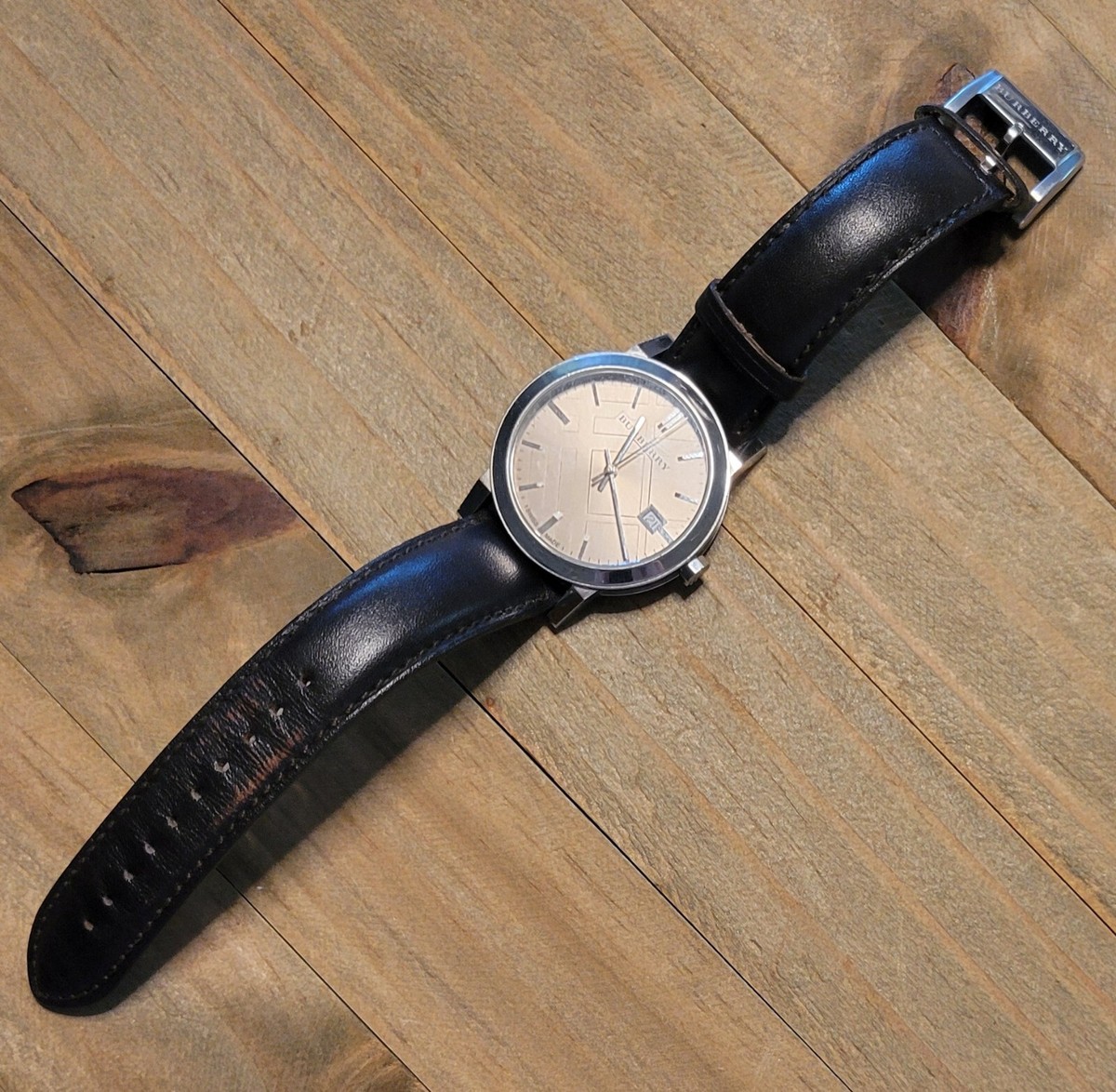 Burberry The City Wristwatch Model BU9011 Brown Leather Band 38mm