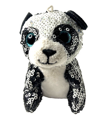Bling Color Changing Sequins Panda Bear Stuffed Animal  4 Inch Plush Toy