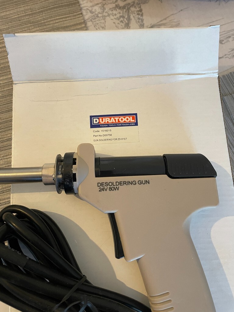 Duratool D00756 desoldering gun, FOR ZD915/7 24V/80W eBay