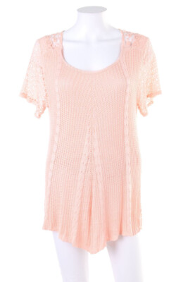 Carnaby Pullover Strick Lochstrick Viskose L rosa