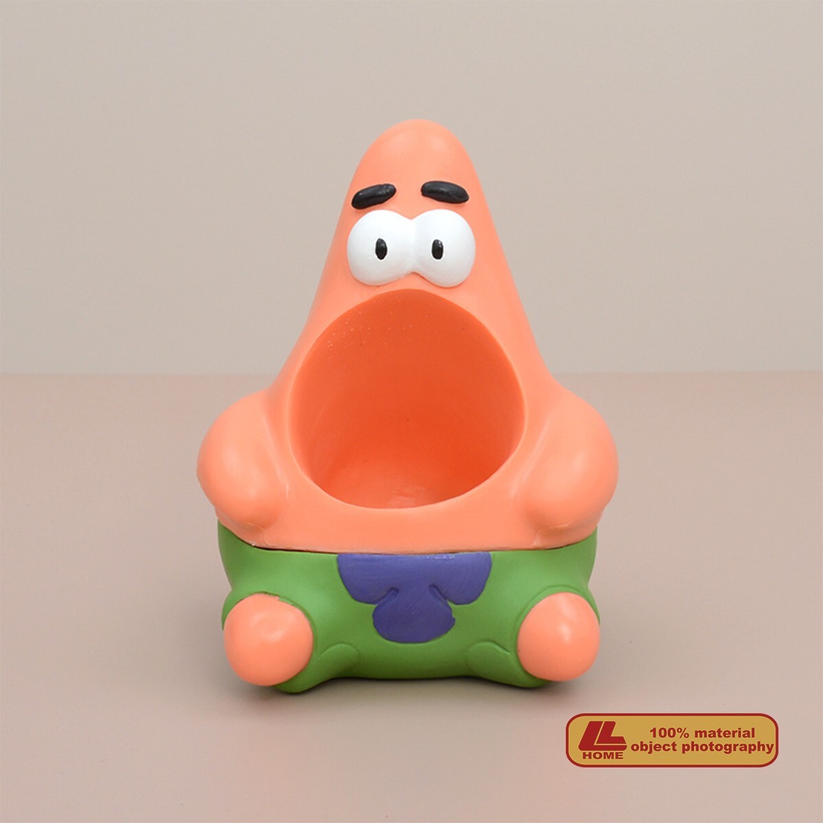 Anime Patrick Star Open the mouth penholder lovely sit Figure