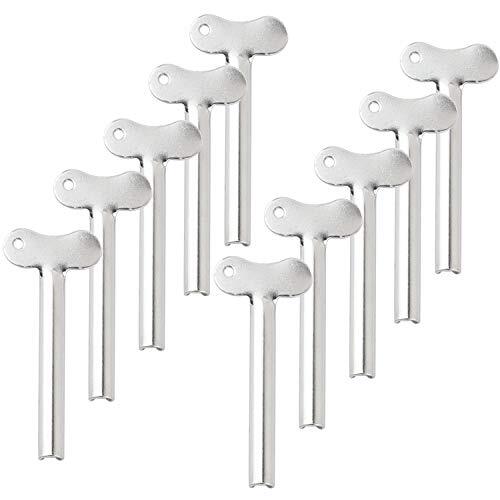 10 Stück Edelstahl Zahnpasta Tube Quetscher Schlüssel Roller Tube für Sahnetube - Bild 3 von 9