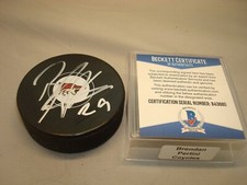 Brendan Perlini Signed Arizona Coyotes Hockey Puck Auto. Beckett BAS COA 1B