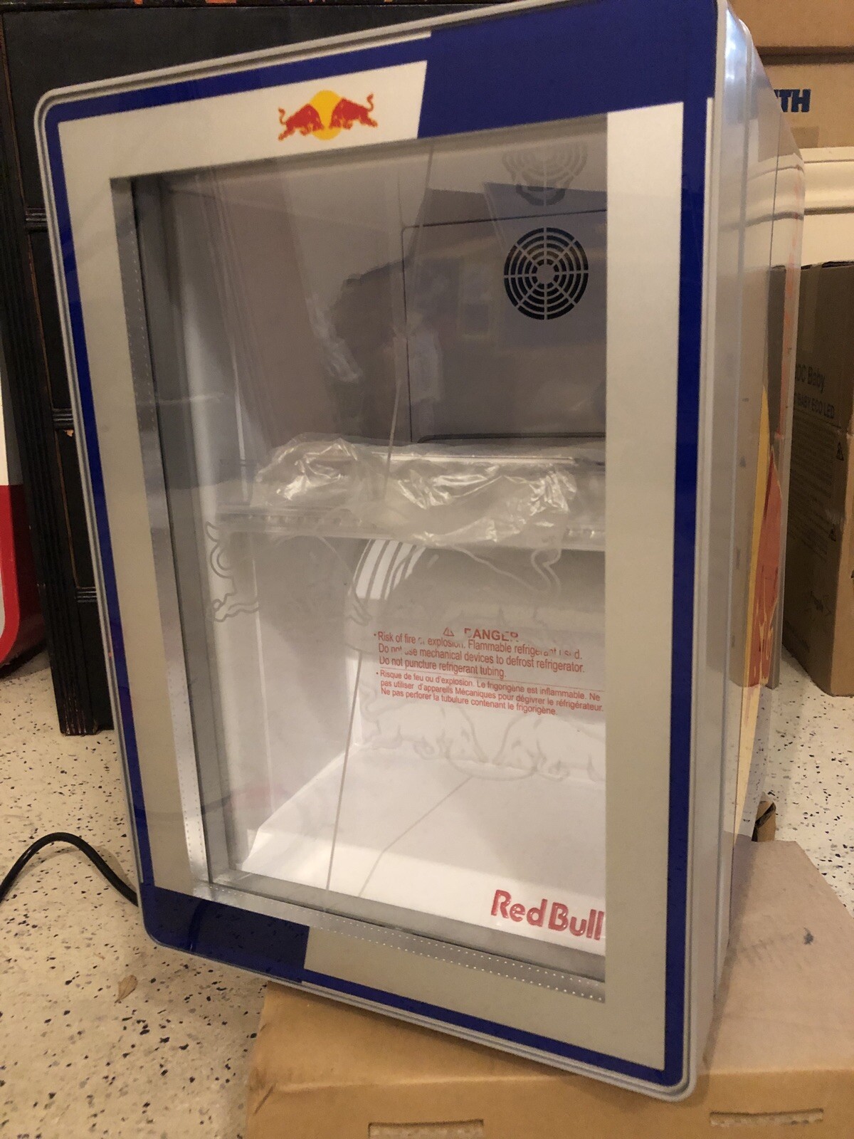 New Red Bull Mini Fridge GDC ECO Small Drink Refrigerator Cooler Logo