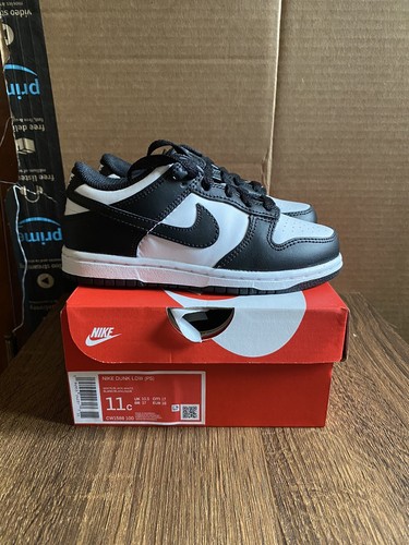 Nike Dunk Low Retro Panda PS Size 11C CW1588-100 Black White | eBay