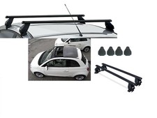 BARRE PORTATUTTO ACCIAIO PER FIAT 500 TETTO PANORAMICO ANNO 2018 OMOLOGATE TUV