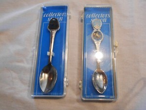 Two mini collecters spoons from North Dakota