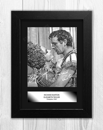 Elizabeth Taylor & Richard Burton 2 A4 repro signed mounted photograph poster. - 第 2/10 張圖片