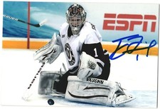 Troy Grosenick Autographed 4x6 Color Photo Union Dutchmen Goalie #1 White A
