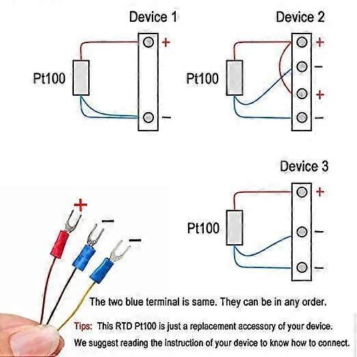RTD Pt100 Temperature Sensor Probe 3 Wires 2M Cable Thermocouple -58~572F - Image 3 of 4
